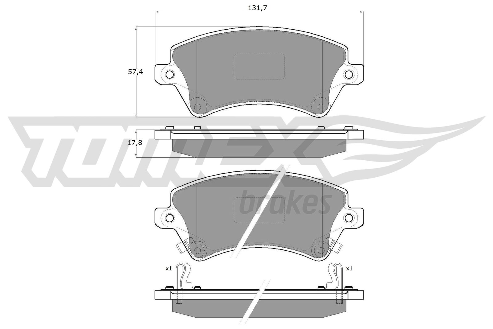 TOMEX Brakes TX 13-74 Sada...